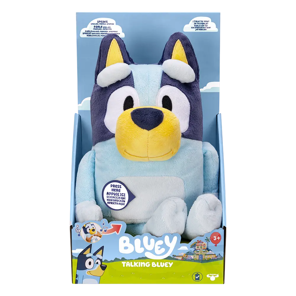 Mini Peluche Bluey Avec Clip – 12 Cm – à Fixer Sur Sac, Cartable Ou Ceinture – Dès 3 Ans